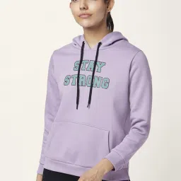 Ajile by Pantaloons Lilac Cotton Printed Hoodie image 1