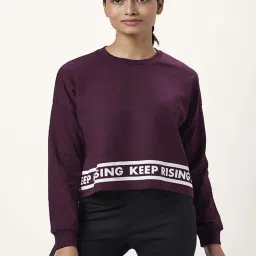 Ajile by Pantaloons Purple Cotton Sweatshirt image 1