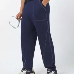 Bewakoof Navy Blazer Relaxed Fit Joggers image 3