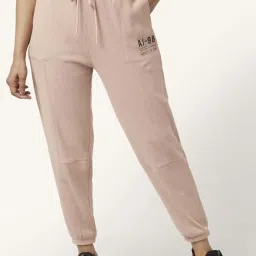 Ajile by Pantaloons Peach Cotton Self Pattern Joggers image 1