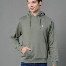 Red Tape Olive Regular Fit Solid Hoodie-picture-23