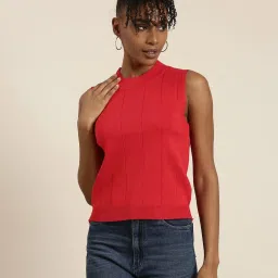 showoffff SHOWOFF Red Regular Fit Top image 1