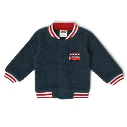 MiArcus Kids Navy Solid Full Sleeves Jacket image 1