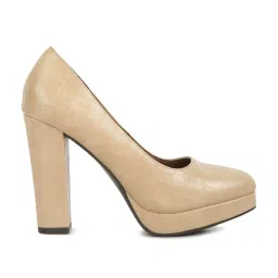 London Rag Women's Beige Casual Pumps image 1