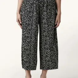 Honey by Pantaloons Black Printed Palazzos image 1