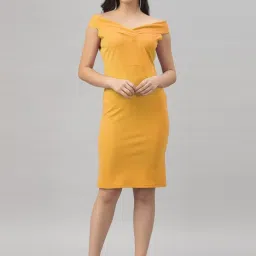 SELVIA Mustard Shift Dress image 1