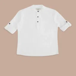 Pantaloons Baby Kids White Cotton Regular Fit Full Sleeves Shirt image 1