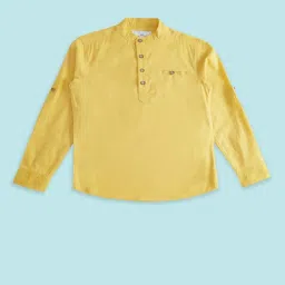 Pantaloons Baby Kids Yellow Cotton Regular Fit Full Sleeves Shirt image 1