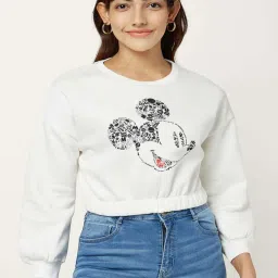 Honey by Pantaloons Cream Graphic Print Sweatshirt image 1