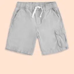 Pantaloons Baby Boys Grey Cotton Regular Fit Shorts image 1
