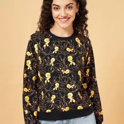 YU by Pantaloons Black Printed Sweatshirt image 1