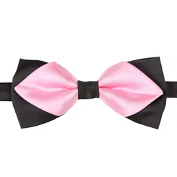 Tossido Pink & Black Colourblocked Bow Tie-image-77