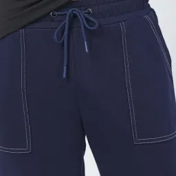 Bewakoof Navy Blazer Relaxed Fit Joggers image 5