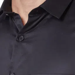 Kenneth Cole Black Slim Fit Cotton Shirt image 4