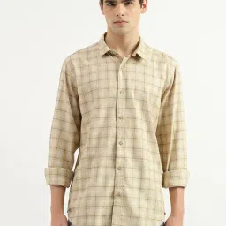 United Colors of Benetton Beige Regular Fit Checks Shirt-picture-41