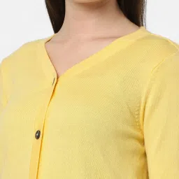 Vero Moda Yellow Regular Fit Cardigans image 5
