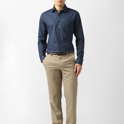 Van Heusen Slim Fit Long Sleeves Cotton Linen Formal Shirt image 5