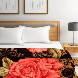 Klotthe Black & Red Microfibre 800 GSM Blanket - Set of 1 image 2