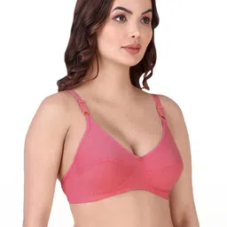 Women Cotton Red Non Padded Non-Wired Lingerie Bra Sport wear Gym Crop Tank Top-image-10