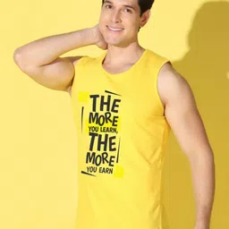 WOOSTRO Men Typography 2 Printed Raw Edge Slim Fit T-shirt image 2