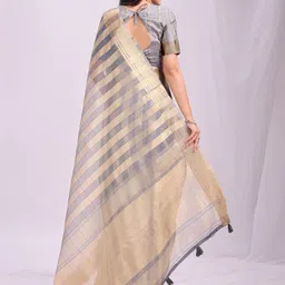 Astita Striped Zari Organza Saree image 4