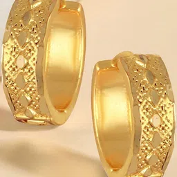 VIVASTRI Women Gold Plated Circular Hoop Earrings-picture-26