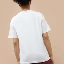 Kappa Off White Cotton Regular Fit Printed T-Shirt image 2