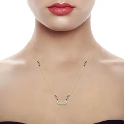 Waman Hari Pethe Jewellers 18k Gold & Diamond Mangalsutra for Women image 2