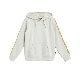 lil tomatoes Li'l Tomatoes Kids Ecru Textured Hoodie image 1