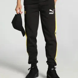 Puma Scuderia Ferrari Race Iconic T7 Motorsport Black Slim Fit Striped Sports Joggers-picture-23