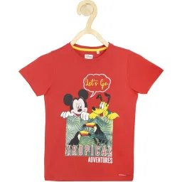 Allen Solly Junior Red Micky Print T-Shirt image 1