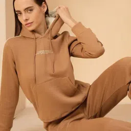 Sweet Dreams Cafe Cream Fleece Solid Tracksuit image 5