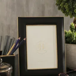 Pure Home and Living Black Leather Solid Photo Frames-picture-21