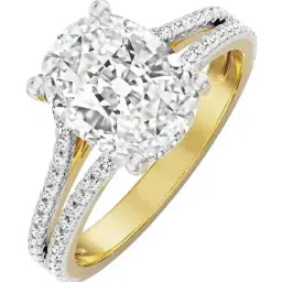 EMORI 14k Yellow Gold Lab Grown Diamond Minimal Ring for Women-image-33