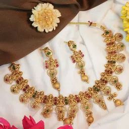 GRIIHAM Gold-Plated CZ Studded Jewellery Set image 1