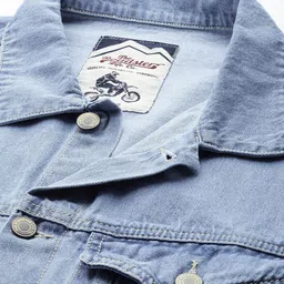 The Roadster Life Co. Oversized Pure Cotton Denim Trucker Jacket image 2