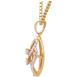 Waman Hari Pethe Jewellers 18k Gold & Diamond Pendant without Chain for Women image 5
