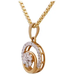 Waman Hari Pethe Jewellers 18k Gold & Diamond Pendant without Chain for Women image 5