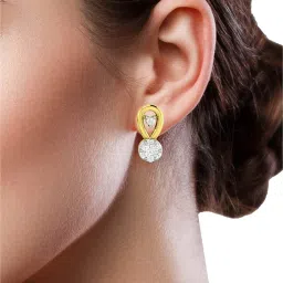 Waman Hari Pethe Jewellers 18k Gold & Diamond Earrings image 2