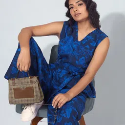 Fashfun Floral Print Linen Top image 5