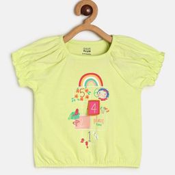 MINI KLUB Infants Girls Graphic Printed Round Neck Cotton Top-picture-12