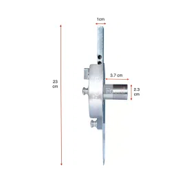 Foora Ht 6 Turn/Chal 11 Pin Brass Cylinder Polished Inter Door Lock with 3 Hi-Tech Keys (Silver) image 3