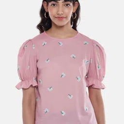 Honey by Pantaloons Pink Floral Print Top-picture-42