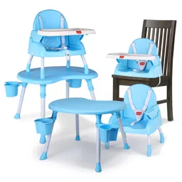 LuvLap 4 in 1 Convertible Baby With Removable & Washable Food Tray High Chair - Blue-image-81