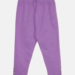 Kiddopanti Solid Capri Leggings - Lavender-picture-0