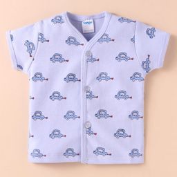 Tango Interlock KnitHalf Sleeves Car Printed Jhabla - Light Blue-picture-27