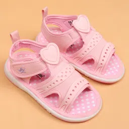 Cute Walk by Babyhug Velcro Closure Sandals - Pink-picture-16