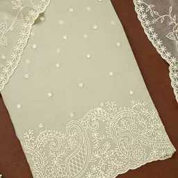 Soch Embroidered Silk Chiffon Unstitched Dress Material image 2