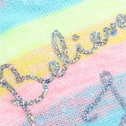 Wingsfield Full Sleeve Sequin Text Embroidered Colour Blocked Sweater - Multi Colour image 3