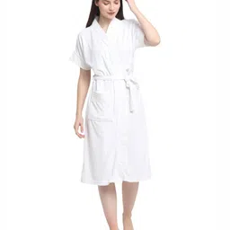 Aura White Shawl Collar BathRobe image 4